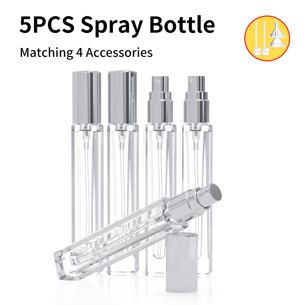 Perfume Fragrance Book - 5-Piece Cologne Atomizer Empty, 10ML Mini
