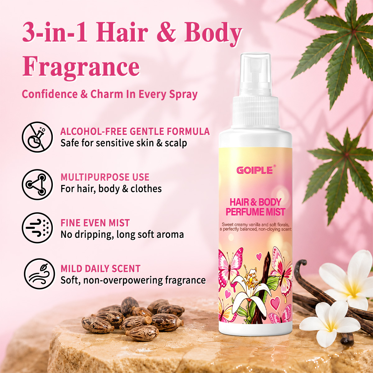 Hair & Body Perfume Mist Body  - Perfume Light Fragrance recension och pris